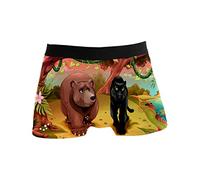 CLAYU Stretch Boxer Trunk Bulge Pouch Mens Briefs Bear Panther Walking