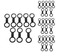 ClAZTyict 160x Scuba Diving Dive Snorkeling Silicone Snorkel Mask Strap Keeper Holder Clips Retainer Attachment Gear Spare Black