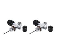 ClAZTyict 2X 5000Psi 3/4-14NPS G3/4 High Pressure Scuba Diving Tank Valve Cylinder Reducing Valve for YOKE/DIN