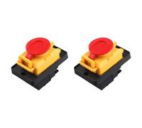 ClAZTyict 2X KJD12 Electromagnetic Switch KJD12 16A 220V Magnetic Waterproof Explosion-Proof with Emergency Stop Button