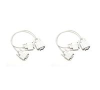 ClAZTyict 2X NEW 1 PC to 2 MONITORS SPLITTER CABLE for VGA VIDEO