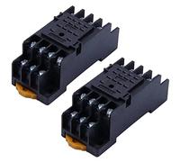 ClAZTyict 2X PYF14A DIN Rail Power Relay Socket Base 14 Pin for MY4NJ HH54P MY4