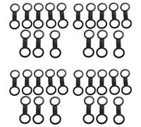 ClAZTyict 32 Pieces Scuba Diving Dive Snorkeling Silicone Snorkel Mask Strap Keeper Holder Clips Retainer Attachment Gear Black