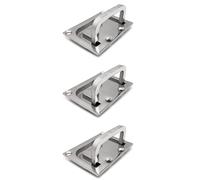 ClAZTyict 3X Stainless Steel 316 Flush Lift Ring Hatch Pull Handle Locker Cabinet Boat