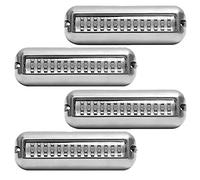 ClAZTyict 4Pcs 42LED Boat Drain Light Boat Transom Light Blue Underwater Pontoon Marine Light