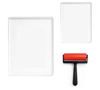 ClAZTyict 5 x 7 and 8 x 10inch Gel Plate Waterproof and Washable Gel Printing Plate with Rubber, Suitable for Card Making, Arts