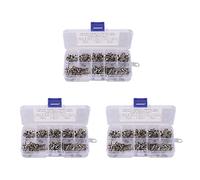 ClAZTyict 600Pcs M3 Stainless Steel Flat Head Screws Kits High Strength Self-Tapping Screws Assortment Set for Wood Furniture