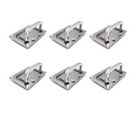 ClAZTyict 6X Stainless Steel 316 Flush Lift Ring Hatch Pull Handle Locker Cabinet Boat
