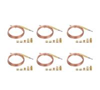ClAZTyict 6X Universal Gas Stove Thermocouple with 30Pcs Nuts Heating Gas Burner Replacement Thermocouple Adaptor