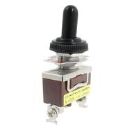 ClAZTyict AC 250V 15A Momentary SPDT Toggle Switch with Waterproof Boot