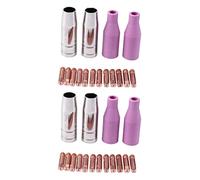 ClAZTyict Mig Set of Nozzles 32Pcs AK15 for Welding Torch Cap Tip Contact 0.8mm MB15 Ceramic Accessories