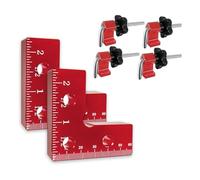 ClAZTyict Mini 90 Degree Positioning Squares 2 Pack, Aluminium Alloy Clamping Squares for Woodworking, Clamping Assembly Squares