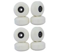 ClAZTyict Skateboard Wheels with Bearings 52X30mm Street PU Wheels Skateboard Parts Cruiser Longboard Wheels (Set of 8) White