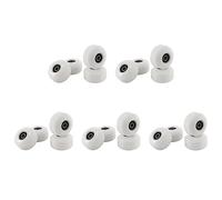 ClAZTyict Skateboard Wheels with Bearings 52X30mm Street PU Wheels Skateboard Parts Cruiser Longboard Wheels (Set of 20) White