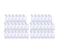 ClAZTyict White Portable Plastic Key Fob Key Tag ID Labels 60 Pieces