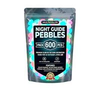 CLBDRESS 2026 Glow in The Dark Garden Stones - Luminous Pebbles Rainbow Night Glow Stepping Rocks for Outdoor Landscaping Decor, Glowing Aquarium Fish Tank Decorations