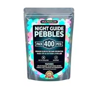 CLBDRESS 2026 Glow in The Dark Garden Stones - Luminous Pebbles Rainbow Night Glow Stepping Rocks for Outdoor Landscaping Decor, Glowing Aquarium Fish Tank Decorations