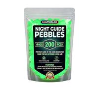 CLBDRESS 2026 Glow in The Dark Garden Stones - Luminous Pebbles Rainbow Night Glow Stepping Rocks for Outdoor Landscaping Decor, Glowing Aquarium Fish Tank Decorations