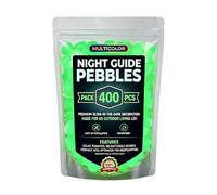 CLBDRESS 2026 Glow in The Dark Garden Stones - Luminous Pebbles Rainbow Night Glow Stepping Rocks for Outdoor Landscaping Decor, Glowing Aquarium Fish Tank Decorations