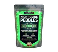 CLBDRESS 2026 Glow in The Dark Garden Stones - Luminous Pebbles Rainbow Night Glow Stepping Rocks for Outdoor Landscaping Decor, Glowing Aquarium Fish Tank Decorations