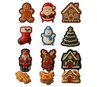 CLBDRESS Christmas Gingerbread House Reusable Embossed Mini Pie (9PCS) | Cookie Pastry for Family Party Dessert Table Baking Night (9PCS)