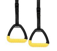 CLBDRESS Gymnastic Rings Equipment - 2" Wooden Pull Up Rings with Adjustable Straps, No-Punch Bar Lanyard, Home Gym Workout Rings for Calisthenics, CrossFit, Strength Training & Dips