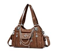 CLBDRESS PU Leather Messenger Bag for Women, Large Capacity Shoulder Bag with Adjustable Strap, Hobo Purse for Work, Shopping, Travel, Daily Use