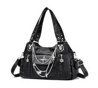 CLBDRESS PU Leather Messenger Bag for Women, Large Capacity Shoulder Bag with Adjustable Strap, Hobo Purse for Work, Shopping, Travel, Daily Use