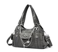 CLBDRESS PU Leather Messenger Bag for Women, Large Capacity Shoulder Bag with Adjustable Strap, Hobo Purse for Work, Shopping, Travel, Daily Use