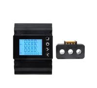 CLBSWYEJK 3 Phase 4 Wire Multifunction Power Instrument With 18mm Current Transformer RS485 Din Rail Wattmeter 220V Energy Meter(Meter With 50A CT)