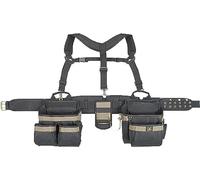 CLC Custom Leathercraft 1614 20 Pocket, Heavy Duty Framers 5 Piece Comfortlift Combo Tool Belt System,Blue