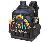 CLC Work Gear PB1133 38 Pocket Molded Base Tool Backpack, Black/Blue