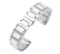 CLCLGOKKOH Ceramic Watch Strap With Double-press Folding Clasp Quick-release Replacement For Men And Women, 12mm-22mm(D,18mm)