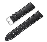 CLCLGOKKOH Litchi-grain Leather Pin-buckle Watch Straps For Men And Women(A,19mm)