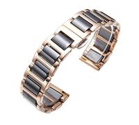 CLCLGOKKOH Men's And Women's Ceramic Watch Straps With Quick-change, Adjustable Length And Stainless Steel Folding Buckle (12mm-22mm)(A,20mm)