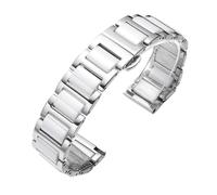 CLCLGOKKOH Men's And Women's Ceramic Watch Straps With Quick-change, Adjustable Length And Stainless Steel Folding Buckle (12mm-22mm)(C,16mm)