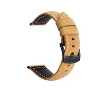 CLCLGOKKOH Men's And Women's Leather Glossy Matte Bamboo Grain Quick-change Watch Straps(BB Black buckle,26mm)
