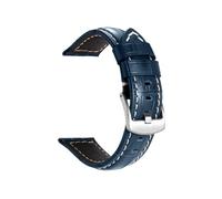 CLCLGOKKOH Men's And Women's Leather Glossy Matte Bamboo Grain Quick-change Watch Straps(CCC silver buckle,24mm)