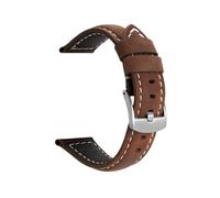 CLCLGOKKOH Men's And Women's Leather Glossy Matte Bamboo Grain Quick-change Watch Straps(DD silver buckle,20mm)