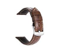 CLCLGOKKOH Men's And Women's Leather Glossy Matte Bamboo Grain Quick-change Watch Straps(DDD silver buckle,22mm)