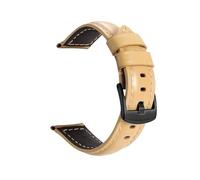 CLCLGOKKOH Men's And Women's Leather Glossy Matte Bamboo Grain Quick-change Watch Straps(E Black buckle,26mm)