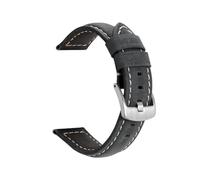 CLCLGOKKOH Men's And Women's Leather Glossy Matte Bamboo Grain Quick-change Watch Straps(FF silver buckle,22mm)