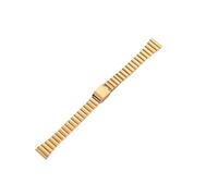 CLCLGOKKOH One-bead Curved Bamboo Stainless Steel Strap 10 12 14 16 18 20mm Metal Women's Small Watch Strap(D,12mm)