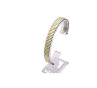 CLCLGOKKOH Stainless Steel Gold and Elastic Watch Strap Quick Replacement Stretch Retractable for Women 10-14mm Men 17-23mm(D,10-14mm)