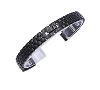 CLCLGOKKOH Stainless Steel Solid Stainless Steel Watch Band Universal Small Size Women Metal Watch Strap(Black,10mm)