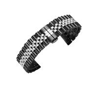 CLCLGOKKOH Stainless Steel Watch Band With Double-press Folding Clasp For 20-22mm Smartwatches(C,20mm)