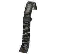 CLCLGOKKOH Stainless Steel Watch Strap Bracelet Solid Metal Watch Bands Watch Accessories Universal(Black,14mm)
