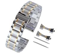 CLCLGOKKOH Steel strap for men and women, steel strap, double-press folding clasp, universal metal bracelet(D,20mm)