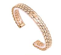 CLCLGOKKOH Women's Watch Strap Stainless Steel Metal Small Size Replacement Watch Band Watch Accessories(Rose gold,12mm)
