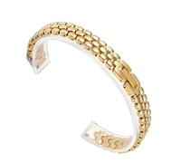 CLCLGOKKOH Women's Watch Strap Stainless Steel Metal Small Size Replacement Watch Band Watch Accessories(Gold,6mm)